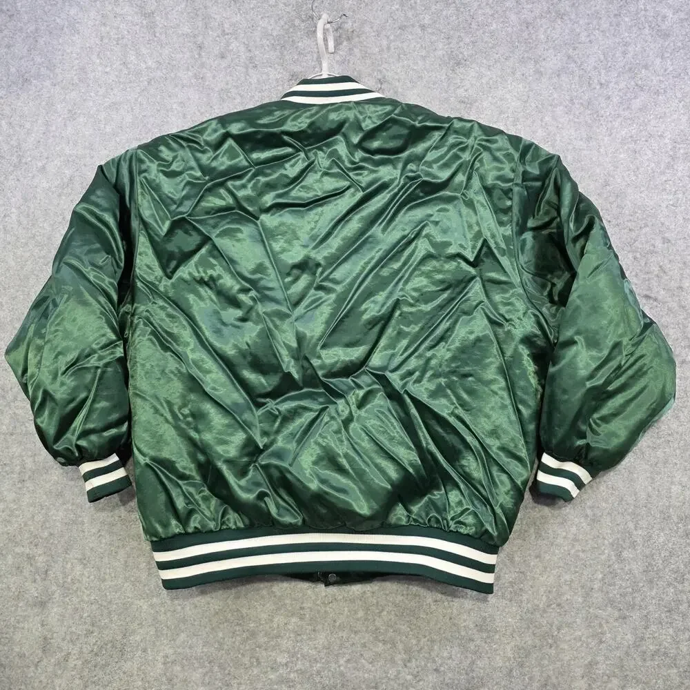 Vintage Miami Hurricanes‎ Jacket Mens XL Green NCAA Football Swingster Satin USA